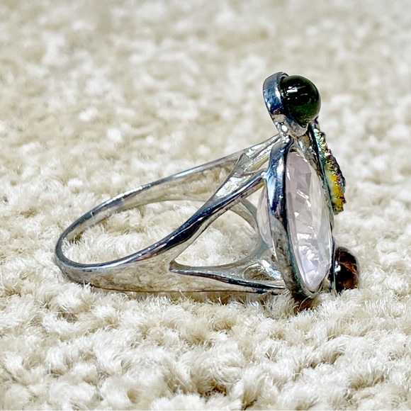 Druse and Sterling silver ring - Picture 4 of 10